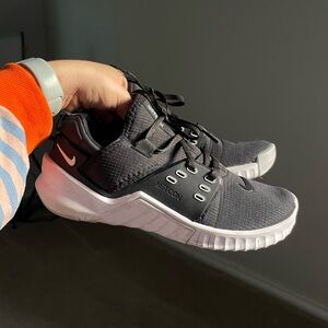Black and white Nike Free Metcon training shoe